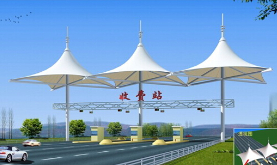 膜結構車棚與鋼結構車棚